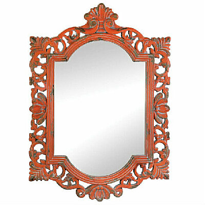 Ornate Wood Frame Mirror