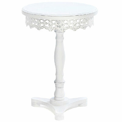 white pedestal table
