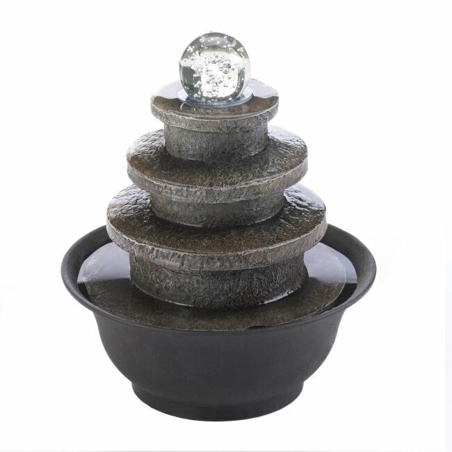 LED Lighted Meditation Water Fountain